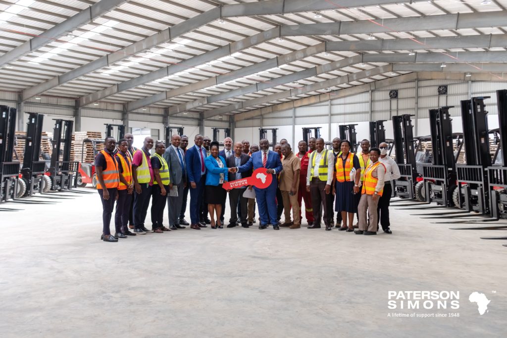 Paterson Simons commissioned & delivered 22 x Manitou ME450 5t Electric Forklifts to Cocoa Marketing Company Ghana Limited (CMC).