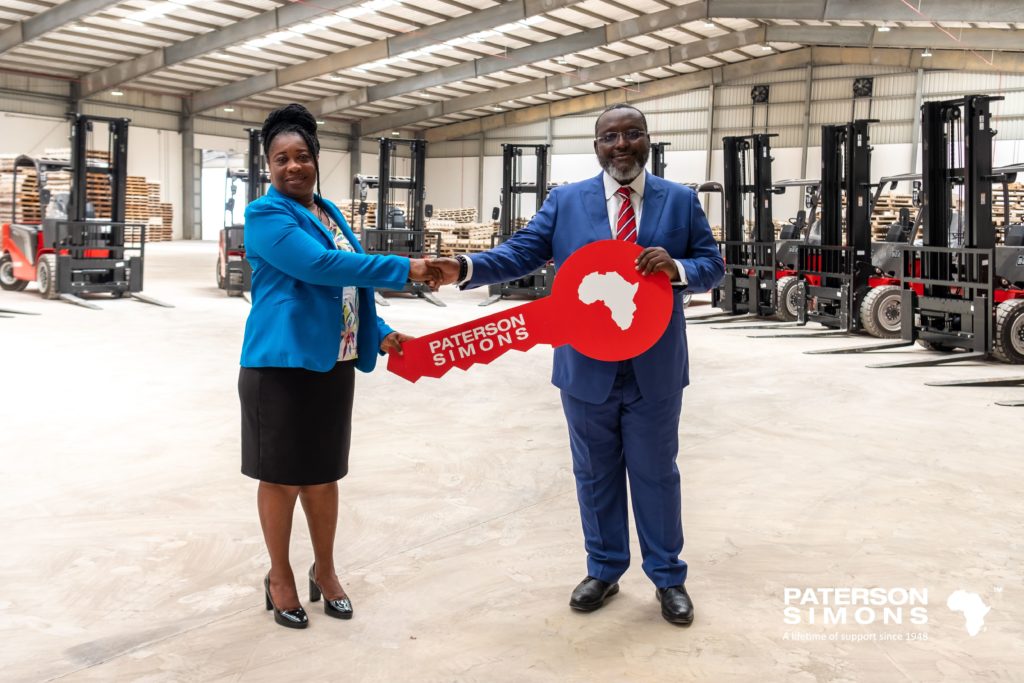 From left to right: Joyce Poku-Dwomoh, Warehouse and Port Operations Manager for CMC and Kwaku Okoh, Managing Director of Pasico Ghana Ltd.