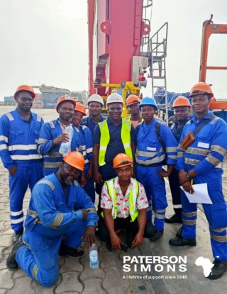 Paterson Simons recently completed successful theoretical and practical training, conducted in French, along with the commissioning and offloading of four new Konecranes 16WA RTGs at Benin Terminal S.A. in Cotonou.