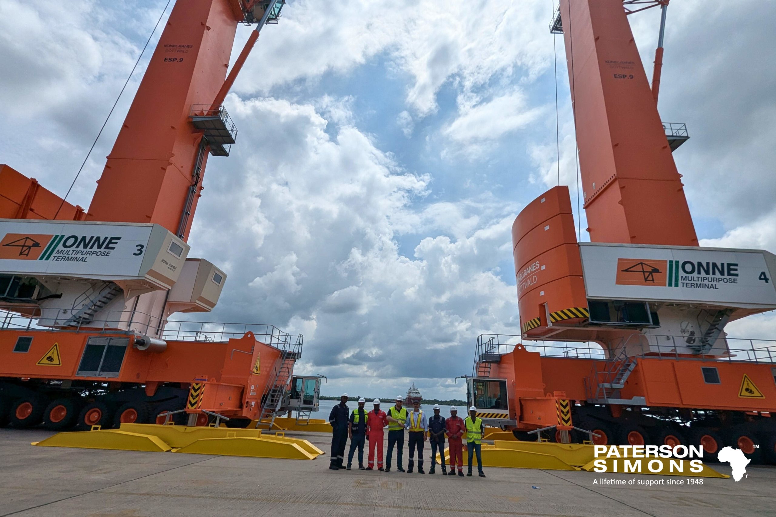 KONECRANES GOTTWALD MOBILE HARBOR CRANES OFFLOAD AT ICTSI, ONNE, NIGERIA