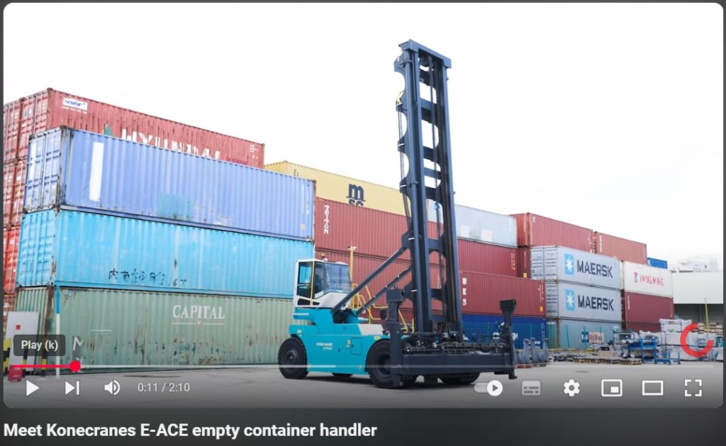 NEW FROM KONECRANES: THE E-ACE ELECTRIC EMPTY CONTAINER HANDLER – COMBINING POWER, RELIABILITY, AND ZERO EMISSIONS FOR MODERN TERMINALS!