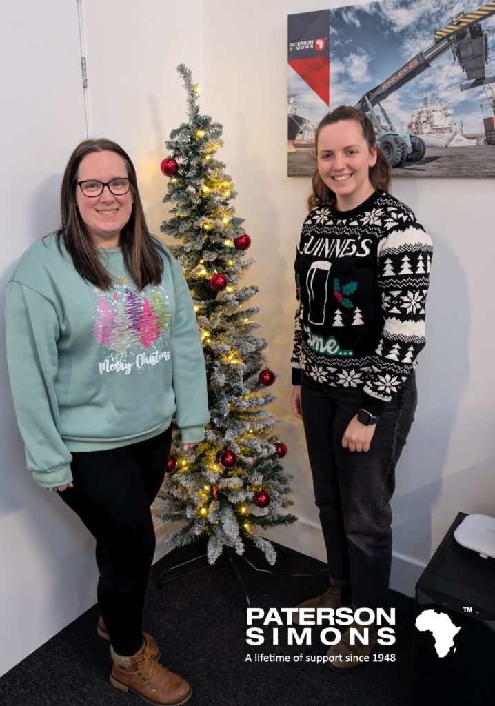 Image shows Kim Savoy and Rebecca Dale from Scotland team on our Christmas Jumper Day, that both our UK offices held recently!